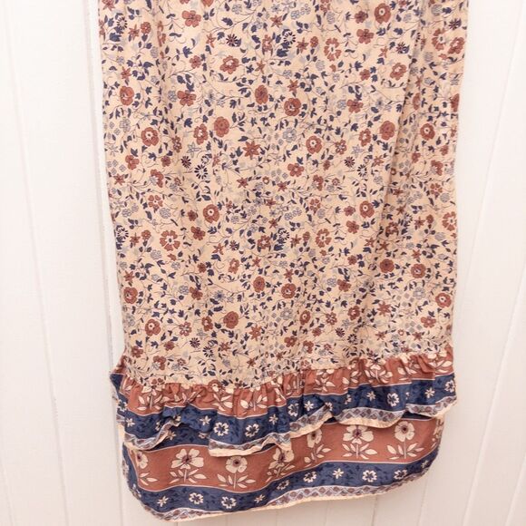 Christy Dawn Blue Maxi Dress with Bishop Sleeves and Crew Neck - Picture 10 of 11